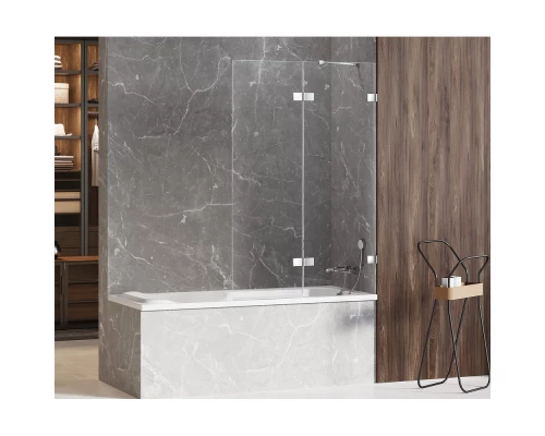 Шторка для ванны NEW TRENDY AVEXA 100x150 EXK-1955 R (хром) Elit-san.ru