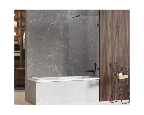 Шторка для ванны NEW TRENDY AVEXA BLACK 60x150 EXK-1977-WP (черный) Elit-san.ru