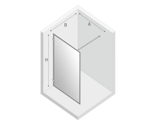 Душевое ограждение NEW TRENDY AVEXA BLACK 80x200 EXK-2039 (черный) Elit-san.ru