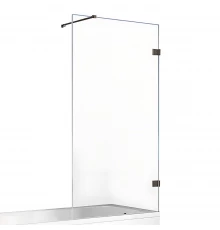 Шторка для ванны NEW TRENDY AVEXA GUNMETAL BRUSHED 90x150 EXK-3519-WP (оружейная сталь)