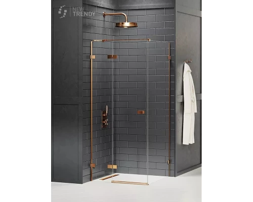 Душевое ограждение NEW TRENDY AVEXA COPPER BRUSHED L 100x110x200 EXK-3561 (брашированная медь) Elit-san.ru