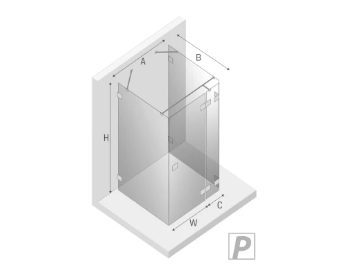 Душевое ограждение NEW TRENDY AVEXA COPPER BRUSHED R 100x80x200 EXK-3733 (брашированная медь) Elit-san.ru