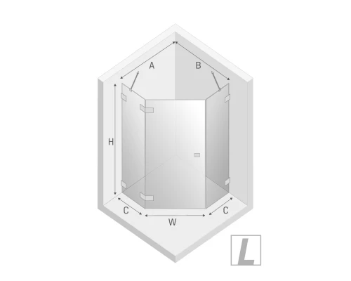 Душевое ограждение NEW TRENDY AVEXA WHITE L 90x90x200 EXK-3864 (белый) Elit-san.ru