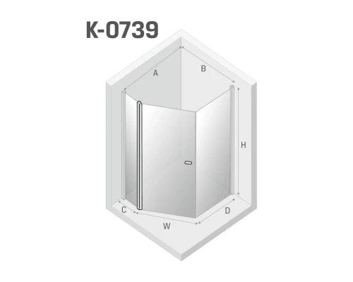 Душевое ограждение NEW TRENDY NEW SOLEO 100x80x195 K-0739 (хром) Elit-san.ru