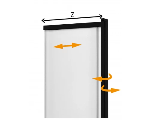 Шторка для ванны NEW TRENDY SENSI BLACK 85x150 P-0045 (черный) Elit-san.ru