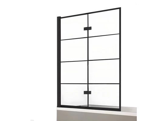 Шторка для ванны NEW TRENDY NEW SOLEO BLACK 100x140 P-0049 L (черный) Elit-san.ru