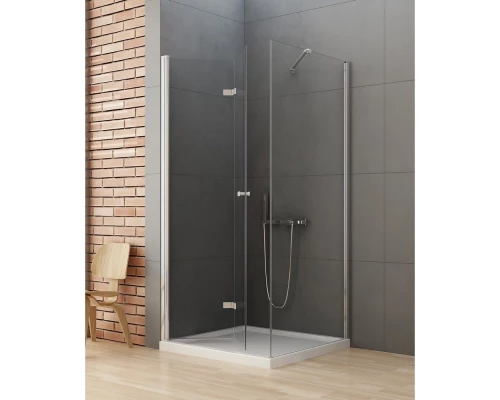 Душевое ограждение NEW TRENDY NEW SOLEO складные двери L 100x110x195 D-0150A/D-0150B (хром) Elit-san.ru