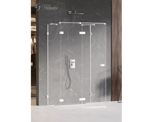 Душевое ограждение NEW TRENDY AVEXA WHITE L 80x70x200 EXK-2846 (белый) Elit-san.ru