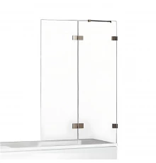 Шторка для ванны NEW TRENDY AVEXA GUNMETAL BRUSHED 140x150 EXK-3530 R (оружейная сталь)