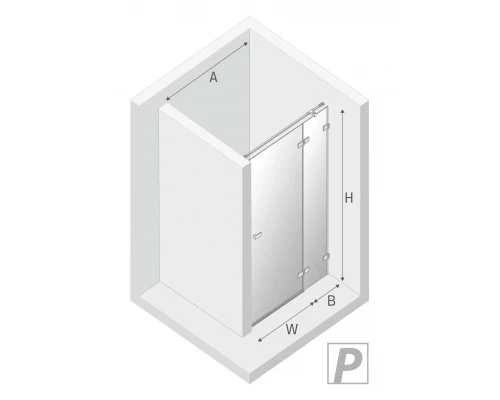 Дверь в нишу NEW TRENDY AVEXA COPPER BRUSHED 140x200 EXK-3544 (брашированная медь) Elit-san.ru