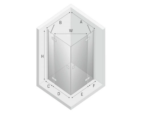 Душевое ограждение NEW TRENDY REFLEXA BLACK 90x80x200 EXK-4977 (черный) Elit-san.ru