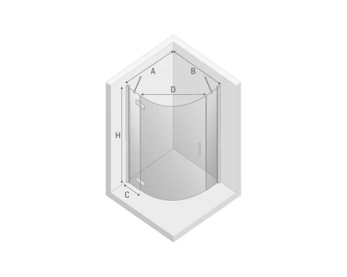 Душевое ограждение NEW TRENDY NEW MERANA L 100x100195 K-0328 (хром) Elit-san.ru