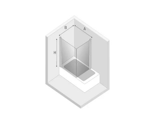 Шторка для ванны NEW TRENDY NEW SOLEO 90x70x140 P-0025/P-0024 (хром) Elit-san.ru