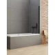 Шторка для ванны NEW TRENDY NEW SOLEO BLACK 70x140 P-0039 (черный) Elit-san.ru