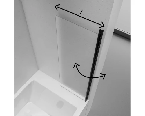 Шторка для ванны NEW TRENDY NEW SOLEO BLACK 70x140 P-0039 (черный) Elit-san.ru