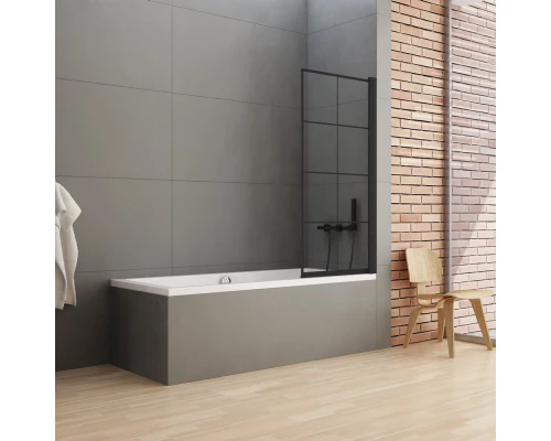 Шторка для ванны NEW TRENDY NEW SOLEO BLACK 90x140 P-0048 (черный) Elit-san.ru