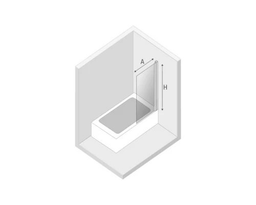 Шторка для ванны NEW TRENDY NEW SOLEO BLACK 90x140 P-0048 (черный) Elit-san.ru