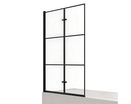 Шторка для ванны NEW TRENDY SUPERIA BLACK 100 см P-0054 L (черный) Elit-san.ru