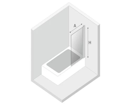 Шторка для ванны NEW TRENDY NEW SOLEO BLACK 90x140 P-0090 (черный) Elit-san.ru