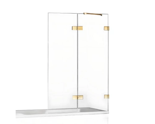 Шторка для ванны NEW TRENDY AVEXA GOLD BRUSHED 130x150 EXK-2017 R (брашированное золото) Elit-san.ru