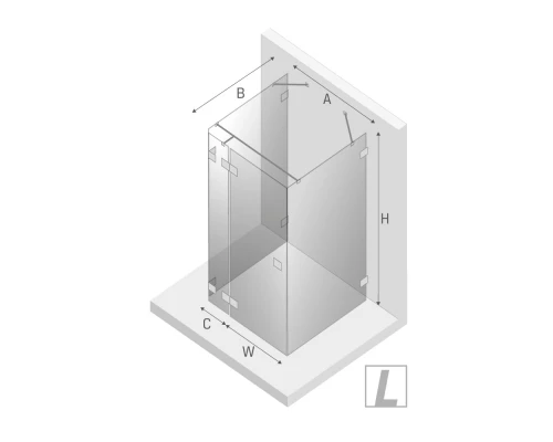 Душевое ограждение NEW TRENDY AVEXA GOLD SHINE L 110x120x200 EXK-2117 (золото) Elit-san.ru