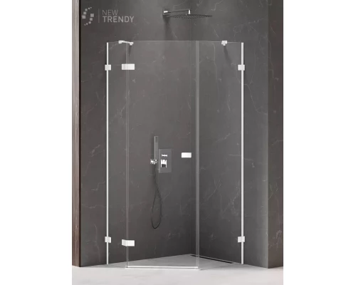 Душевое ограждение NEW TRENDY AVEXA WHITE L 100x80x200 EXK-3871 (белый) Elit-san.ru