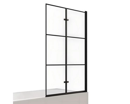 Шторка для ванны NEW TRENDY SUPERIA BLACK 100 см P-0055 R (черный) Elit-san.ru