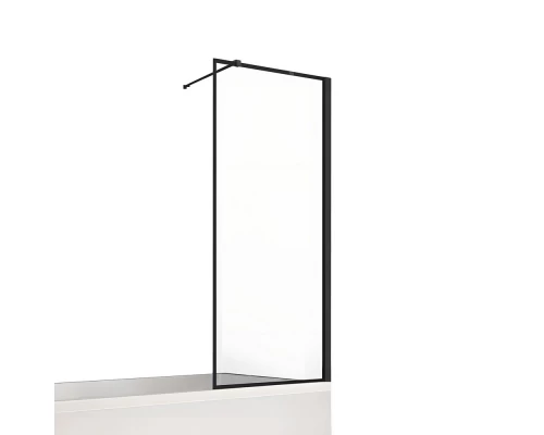 Шторка для ванны NEW TRENDY NEW SOLEO BLACK 80x140 P-0095-WP (черный) Elit-san.ru