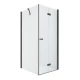 Душевое ограждение NEW TRENDY NEW SOLEO BLACK складные двери R 90x90x195 D-0239A/D-0115B (черный) Elit-san.ru