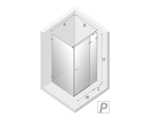 Душевое ограждение NEW TRENDY AVEXA 80x110x200 EXK-1464 (хром) Elit-san.ru