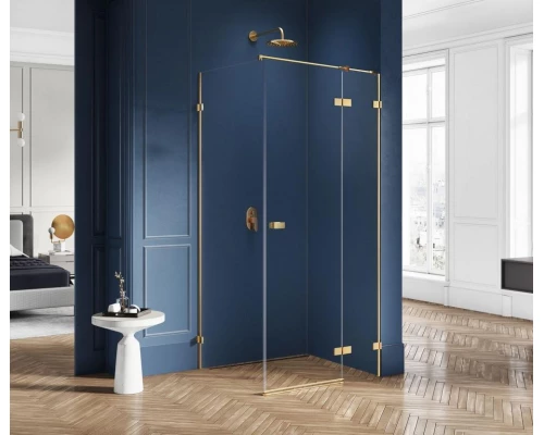 Душевое ограждение NEW TRENDY AVEXA GOLD BRUSHED 80x80x200 EXK-1731 (брашированное золото) Elit-san.ru