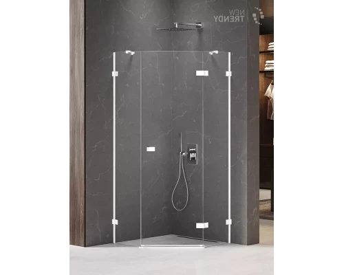 Душевое ограждение NEW TRENDY AVEXA WHITE R 90x90x200 EXK-3865 (белый) Elit-san.ru