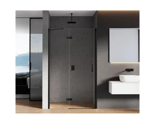 Дверь в нишу NEW TRENDY NEW RENOMA BLACK L 110x195 D-0364A (черный) Elit-san.ru