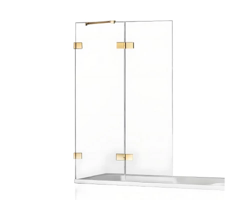 Шторка для ванны NEW TRENDY AVEXA GOLD SHINE 130x150 EXK-2188 L (золото) Elit-san.ru