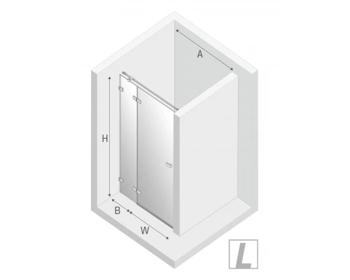 Дверь в нишу NEW TRENDY AVEXA WHITE 110x200 EXK-2693 (белый) Elit-san.ru