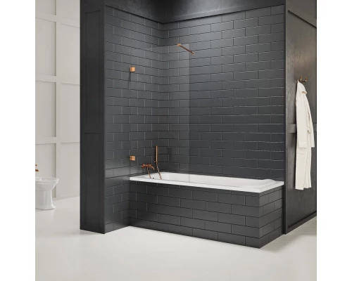 Шторка для ванны NEW TRENDY AVEXA COPPER BRUSHED 100x150 EXK-3807-WP (брашированная медь) Elit-san.ru