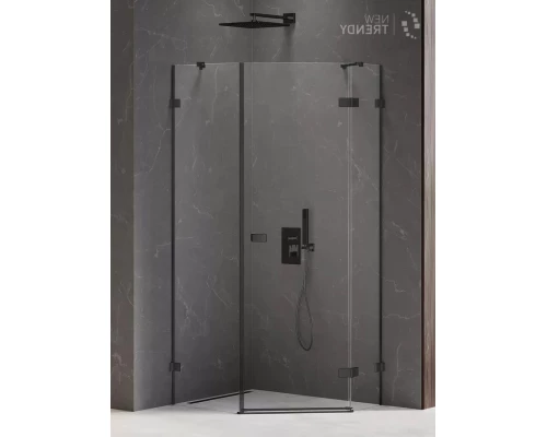 Душевое ограждение NEW TRENDY AVEXA BLACK R 100x80x200 EXK-3883 (черный) Elit-san.ru