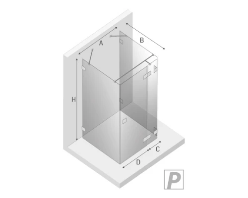 Душевое ограждение NEW TRENDY EVENTA R 120x80x200 EXK-4590 (хром) Elit-san.ru