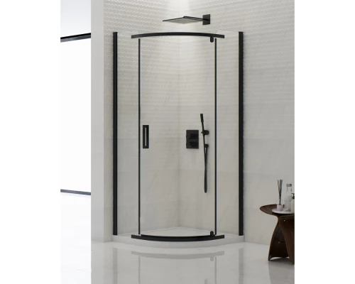 Душевое ограждение NEW TRENDY NEW KOMFORT BLACK 80x80x195 K-0468 (черный) Elit-san.ru