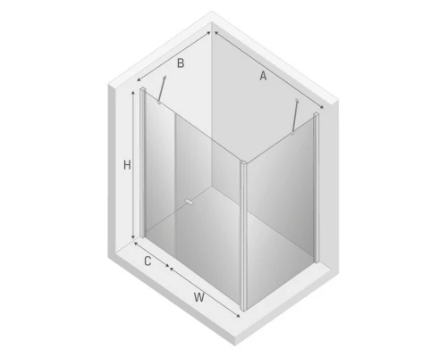 Душевое ограждение NEW TRENDY NEW SOLEO 110x110x195 K-0707 (хром) Elit-san.ru