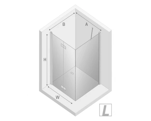 Душевое ограждение NEW TRENDY NEW SOLEO COPPER BRUSHED L 70x100x195 K-2030 (брашированная медь) Elit-san.ru