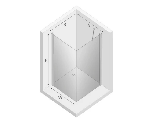 Душевое ограждение NEW TRENDY NEW SOLEO 80x120x195 D-0140A/D-0151B (хром) Elit-san.ru