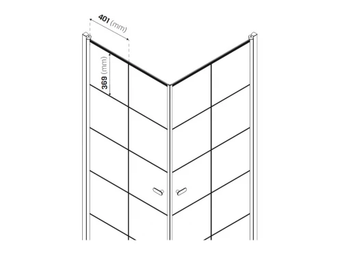 Душевое ограждение NEW TRENDY NEW SOLEO BLACK 90x90x195 D-0285A/D-0285A (черный) Elit-san.ru