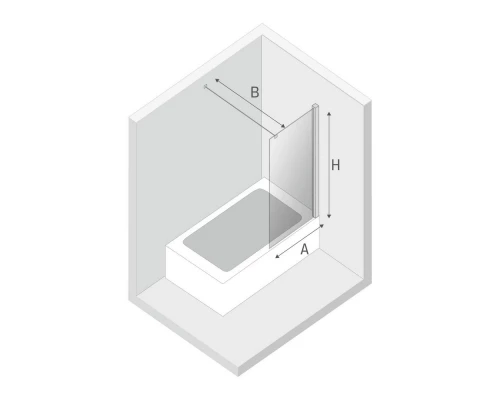 Шторка для ванны NEW TRENDY NEW MODUS WHITE 70x150 EXK-2337-WP (белый) Elit-san.ru