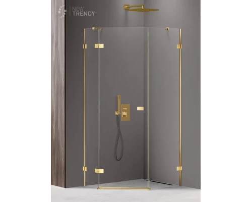 Душевое ограждение NEW TRENDY AVEXA GOLD SHINE L 100x80x200 EXK-3849 (золото) Elit-san.ru