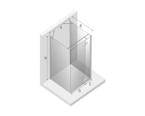 Душевое ограждение NEW TRENDY REFLEXA BLACK R 120x70x200 EXK-5046 (черный) Elit-san.ru