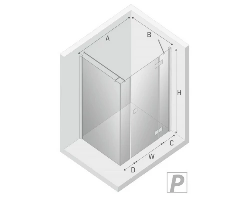 Душевое ограждение NEW TRENDY REFLEXA PLUS R 150x90x200 EXK-5095 (хром) Elit-san.ru