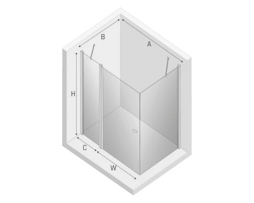 Душевое ограждение NEW TRENDY NEW SOLEO 110x100x195 K-0402 (хром) Elit-san.ru