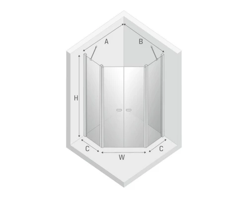 Душевое ограждение NEW TRENDY NEW SOLEO BLACK 80x80x195 K-0616 (черный) Elit-san.ru