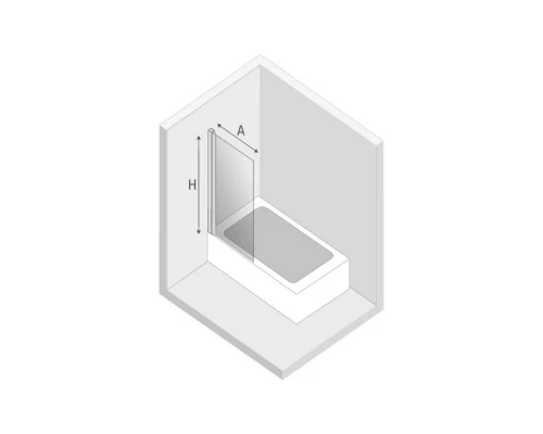 Шторка для ванны NEW TRENDY NEW SOLEO 90x140 P-0025 (хром) Elit-san.ru